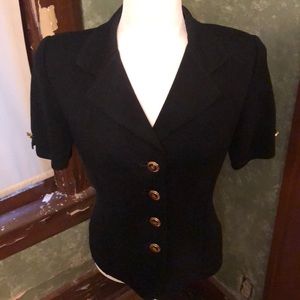 Short sleeve knit blazer